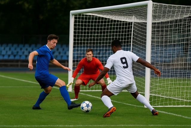 soccer action goal scoring